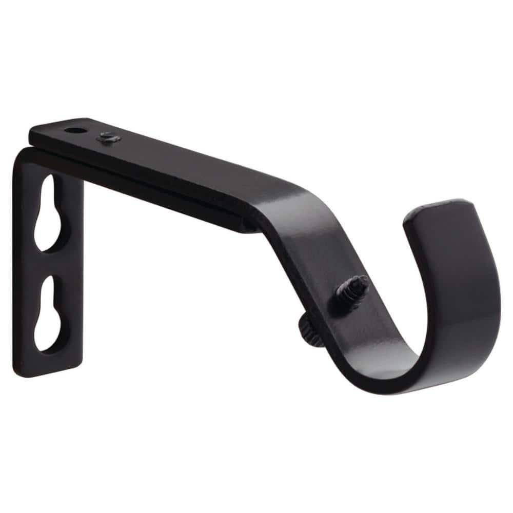 Home Decorators Collection Mix and Match 1 in. Single Curtain Rod Bracket in Oil Rubbed Bronze (2-Pack)