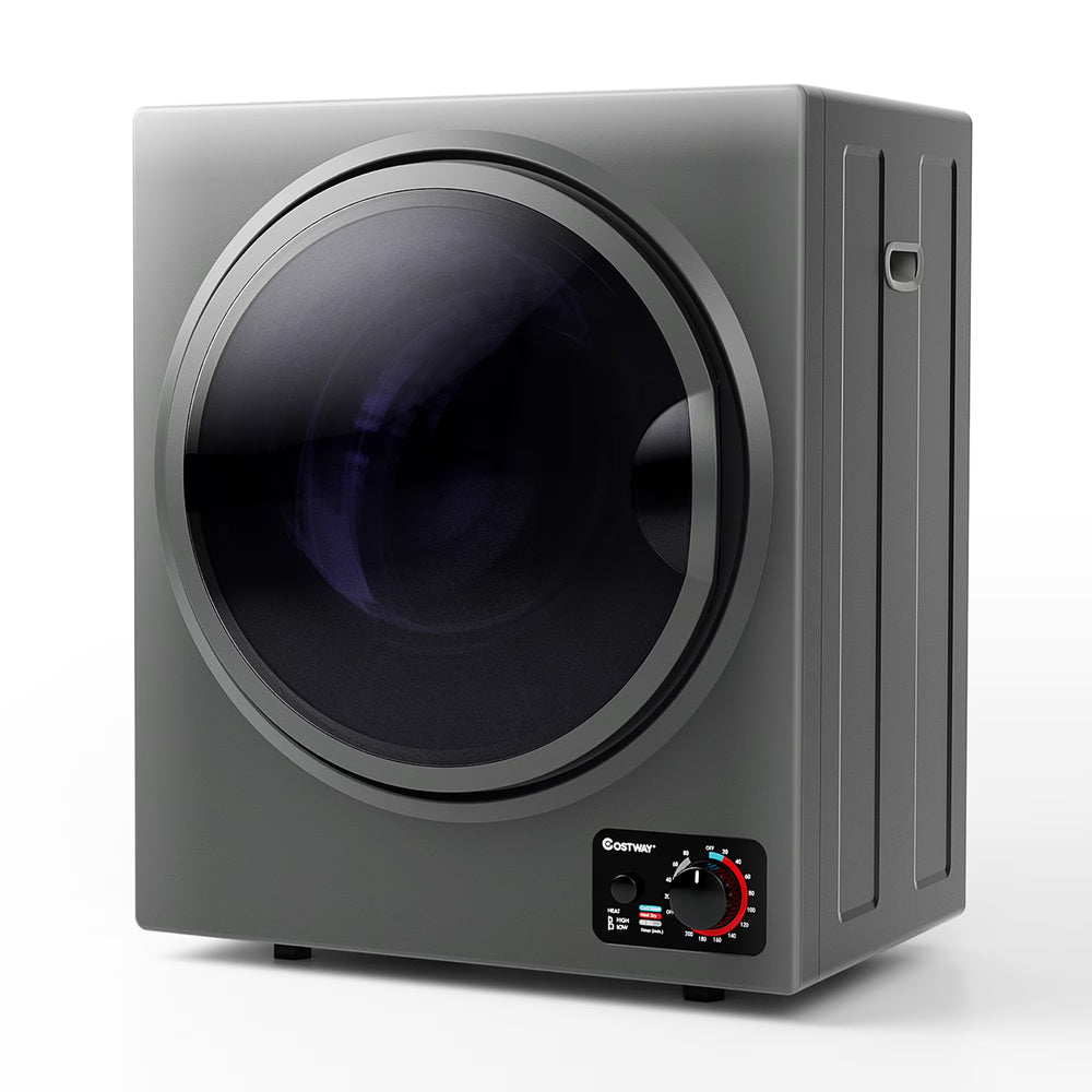 Costway Electric Tumble Compact Laundry Dryer Stainless Steel Wall Mounted 1.5 Cu .ft