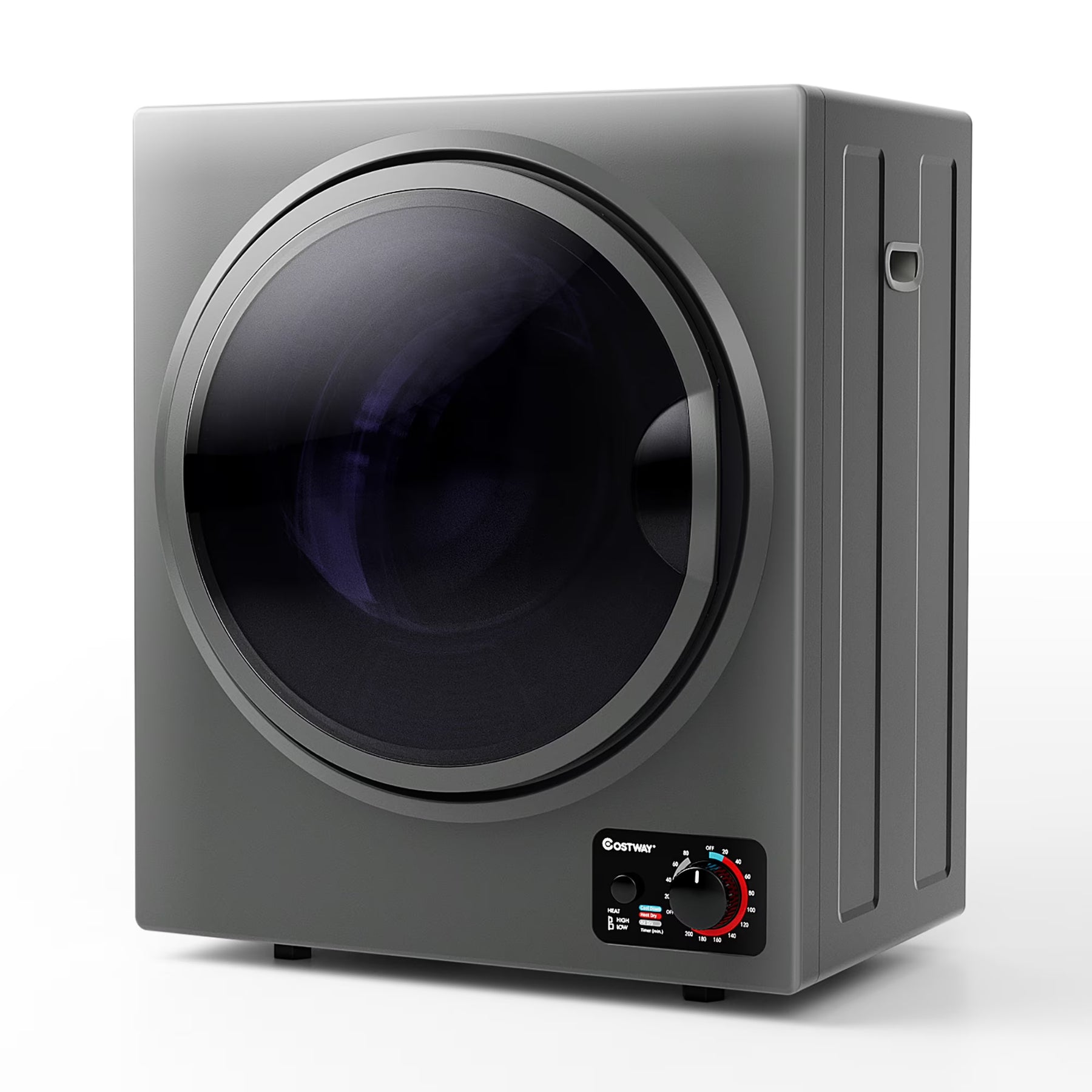 Costway Electric Tumble Compact Laundry Dryer Stainless Steel Wall Mounted 1.5 Cu .ft