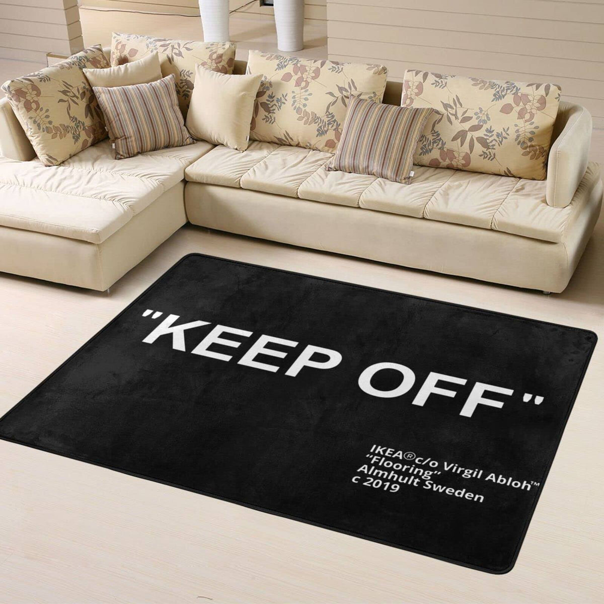 YIKUDU Keep Off Large Rugs Floor Mat Modern Carpet for Home Decoration Area Rug,Cozy Art Decoration Polyester Carpet 36 x 24 inch
