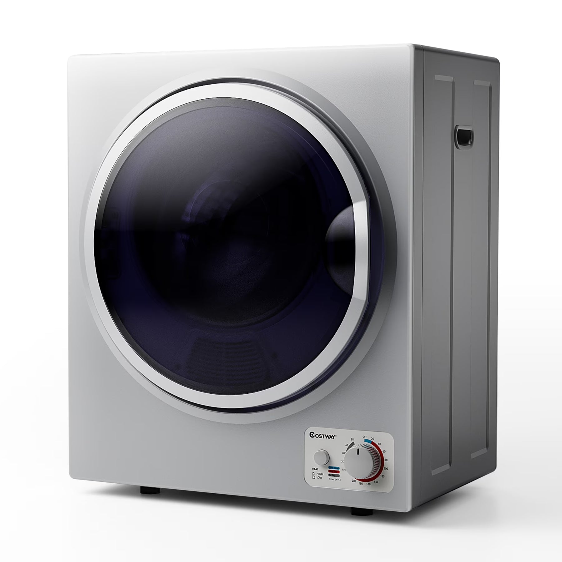 Costway Electric Tumble Compact Laundry Dryer Stainless Steel Wall Mounted 1.5 Cu .ft
