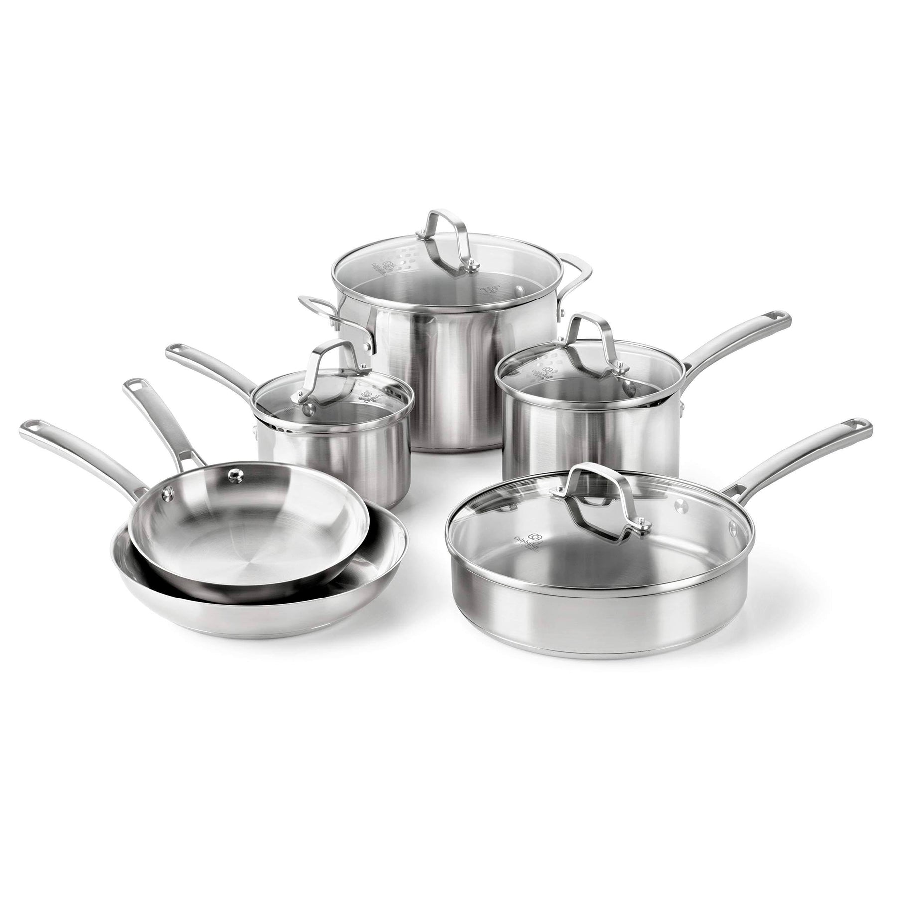 Calphalon Classic Stainless Steel Pots and Pans 10-Piece Cookware Set