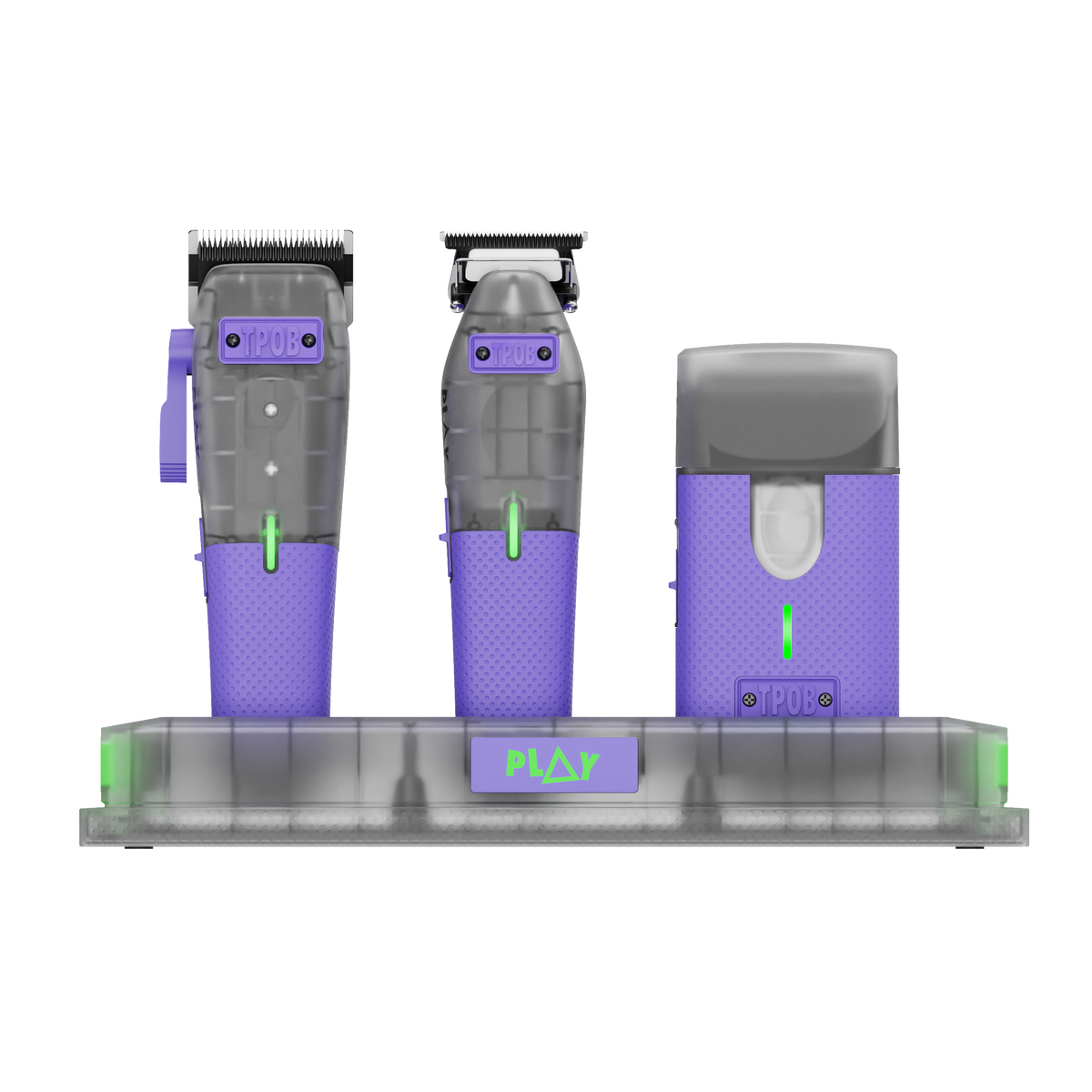 PLAY MINI Transparent PURPLE bundle with stand