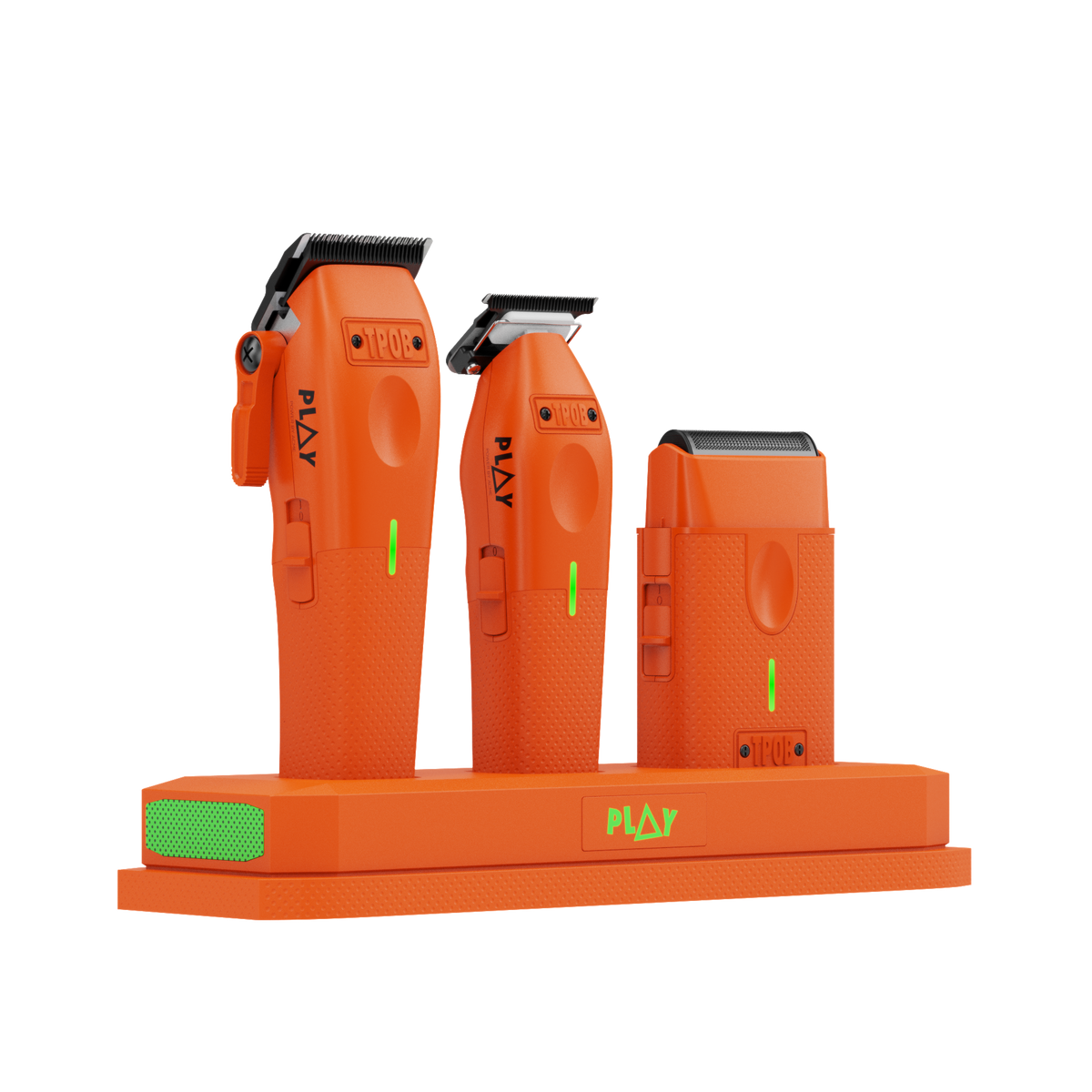 PLAY-3-PACK – Orange Edition (Clipper, Trimmer & Shaver with 3-Way Stand)