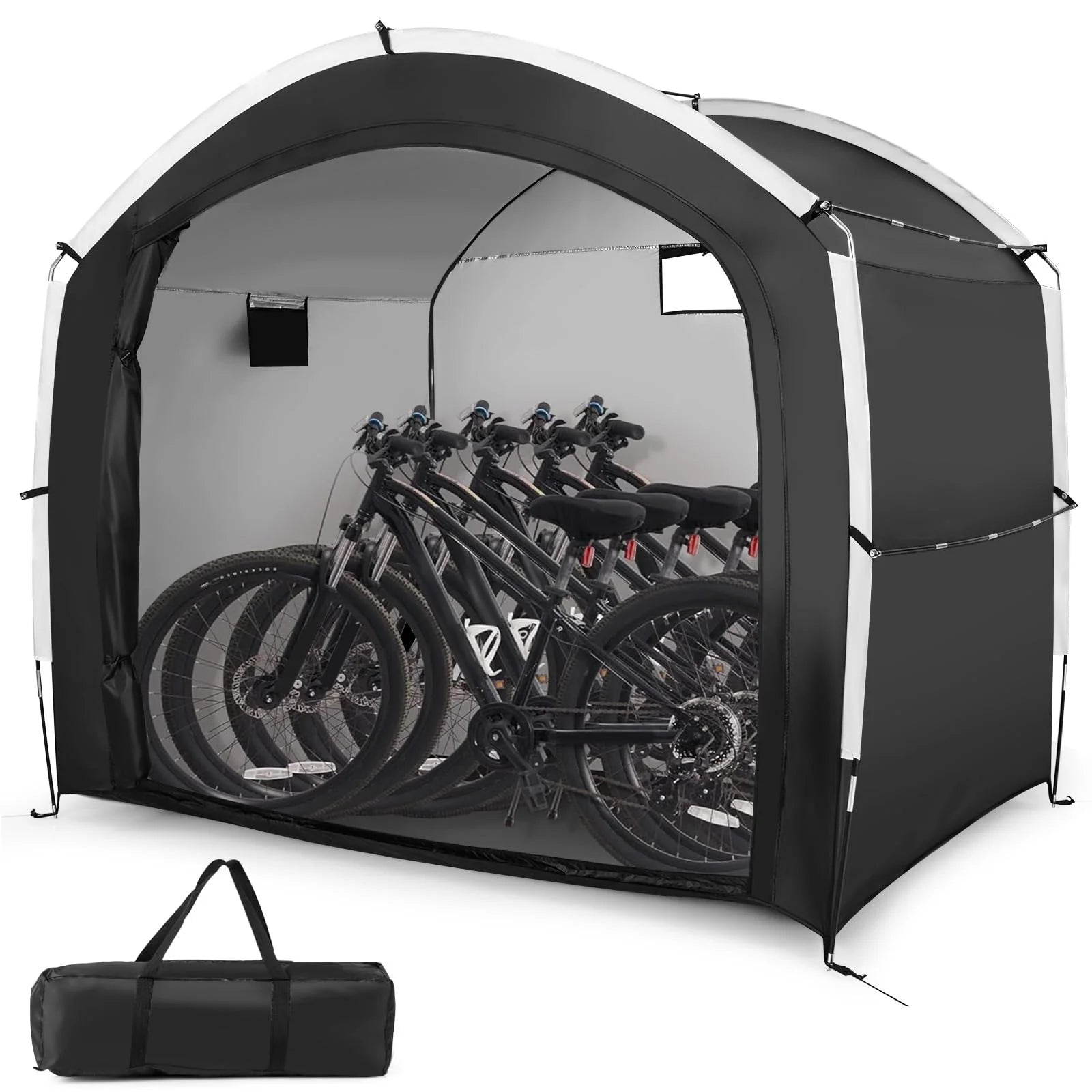 Tangkula Outdoor Portable Bicycle Storage Shelter Tent for 5 Bikes with 210D Oxford Fabric