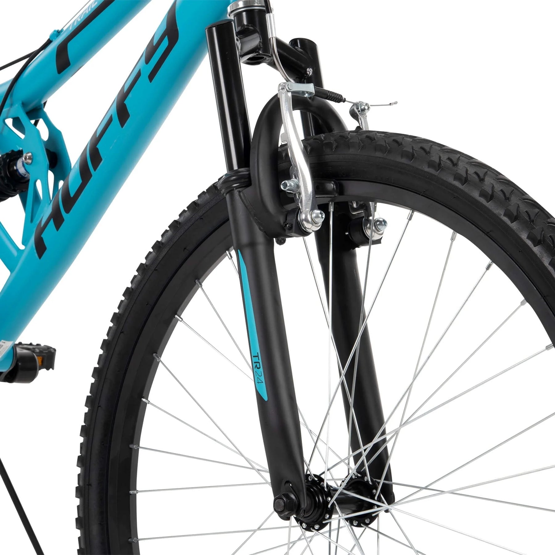 Huffy 24" Trail Runner Girls Full Suspension Mountain Bikes, Teal Blue