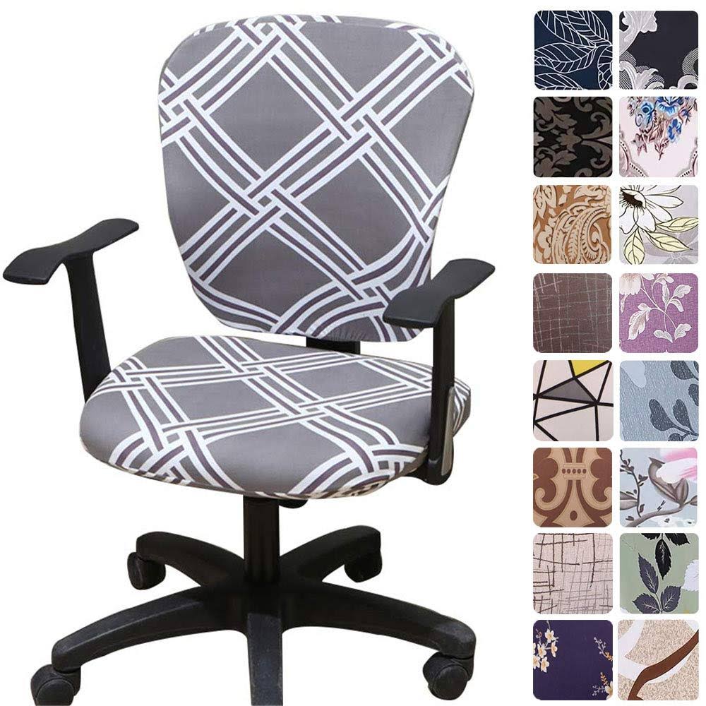Melaluxe Computer Office Chair Covers - Protective & Stretchable Universal Chair Cover Stretch Rotating Chair Slipcover
