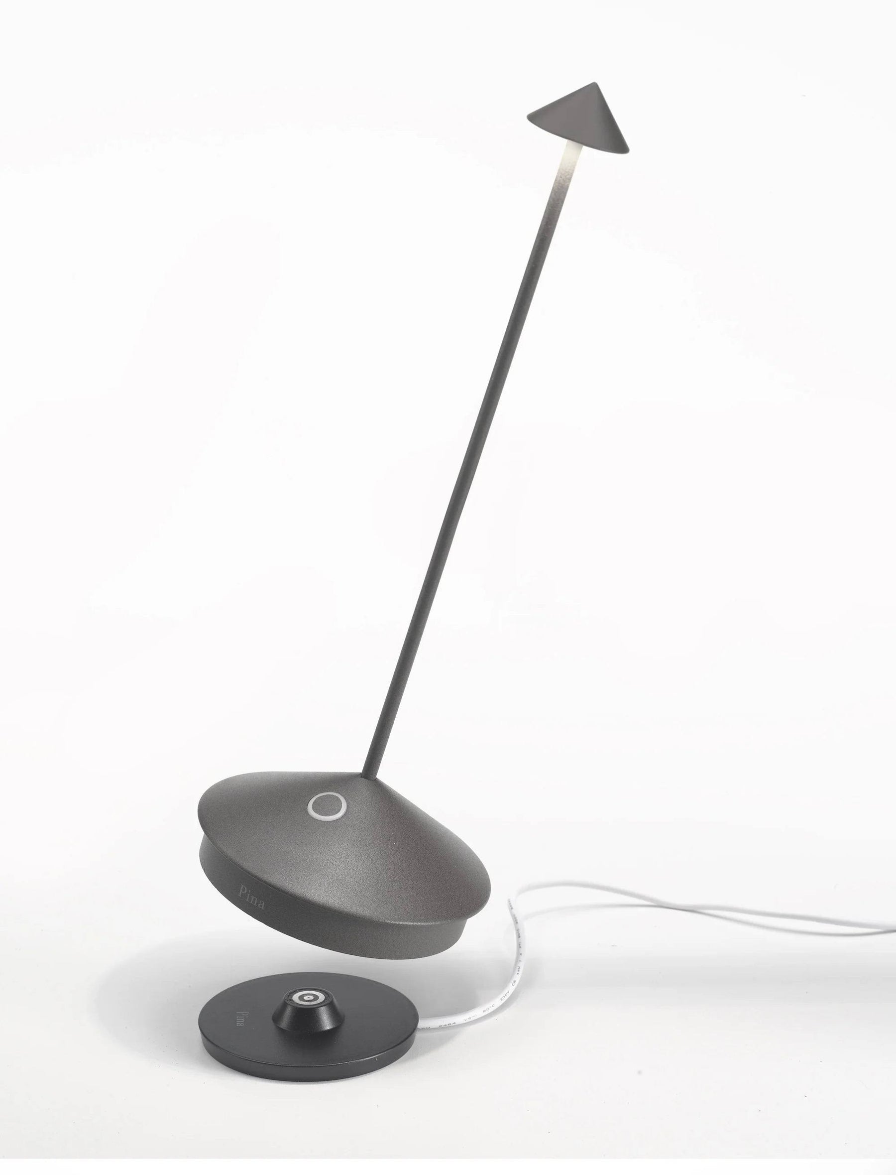 Zafferano Pina Pro Table Lamp LD0650N4 Dark Gray