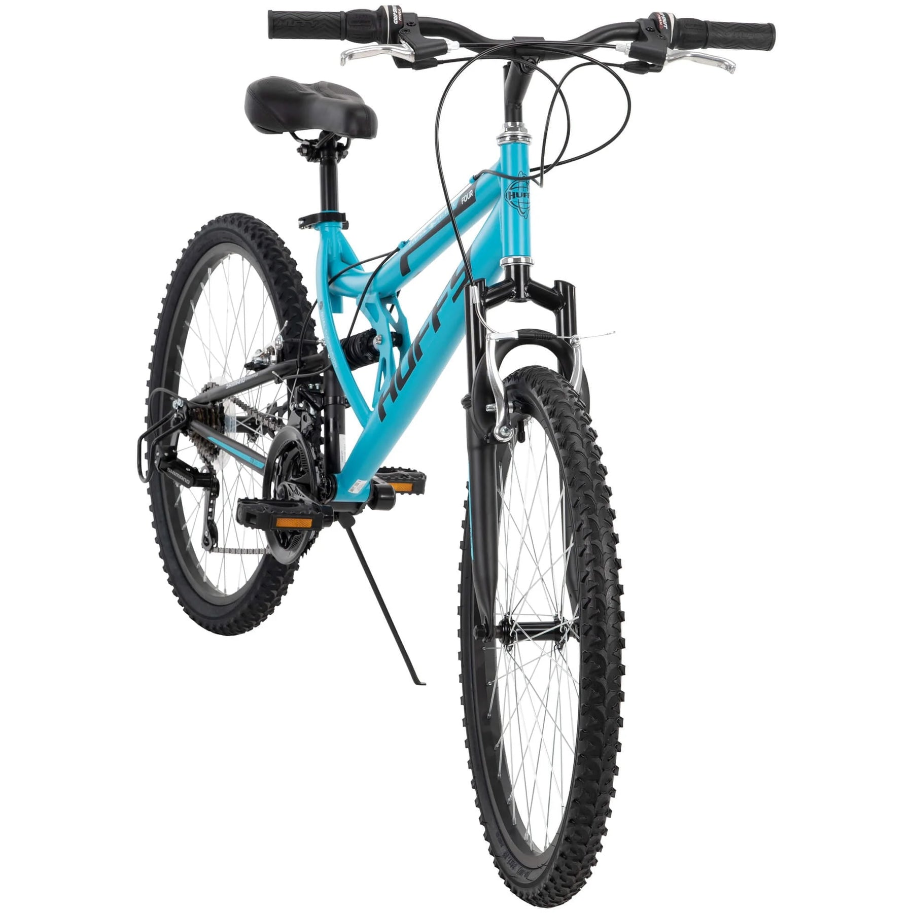 Huffy 24" Trail Runner Girls Full Suspension Mountain Bikes, Teal Blue