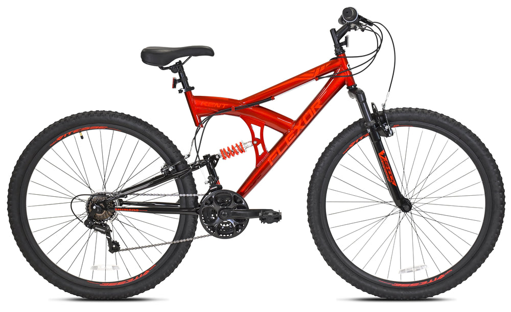 Kent 29 In. Flexor Men'S Dual Suspension Mountain Bike, Red