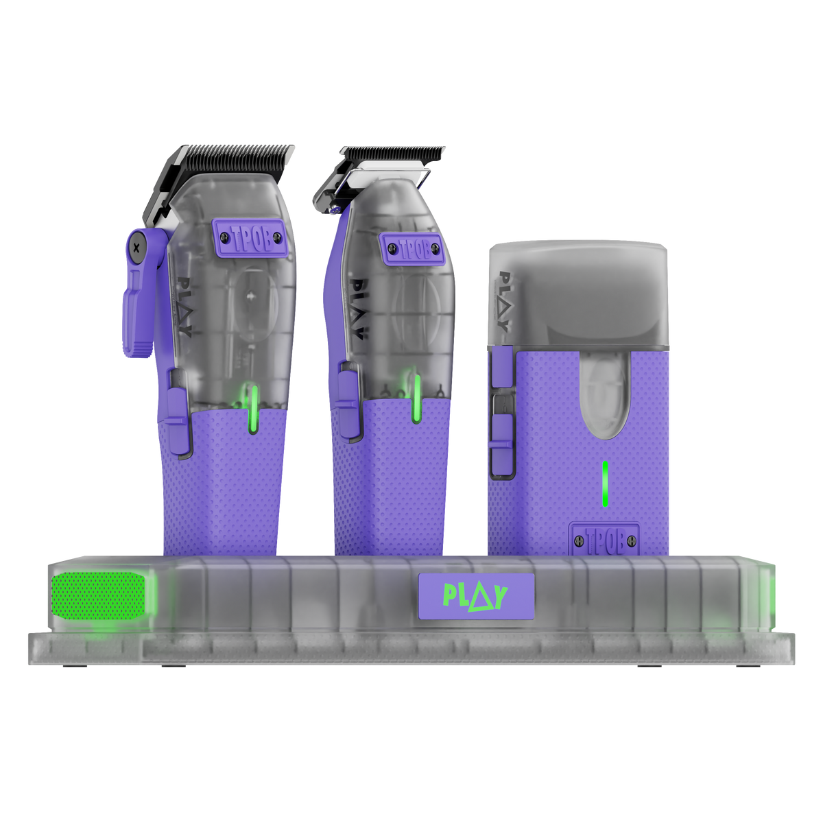 PLAY MINI Transparent PURPLE bundle with stand