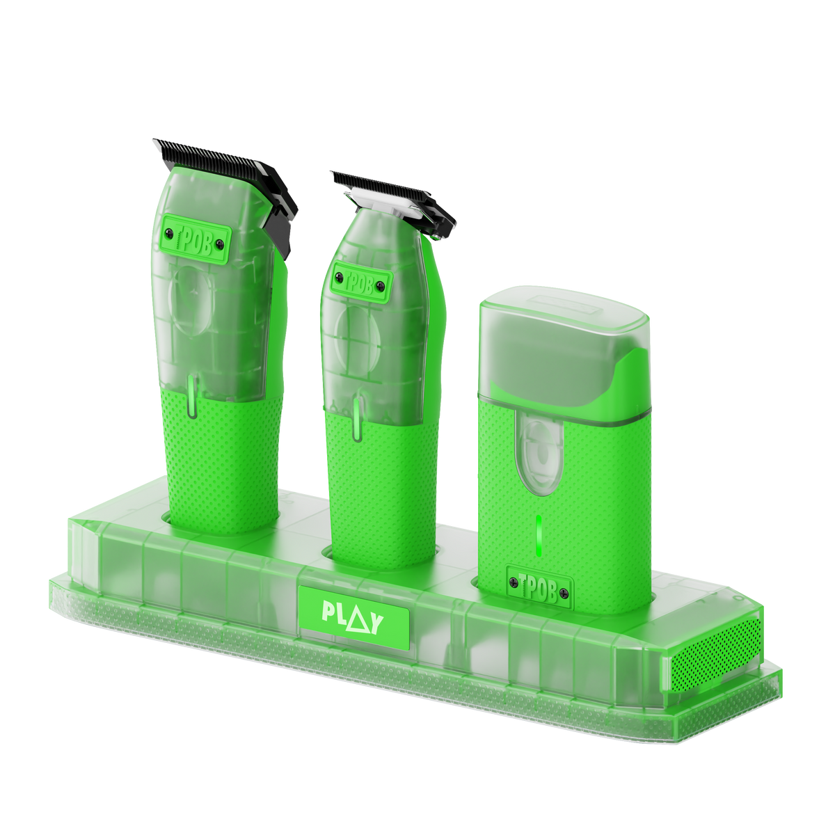 PLAY MINI Transparent GREEN bundle with stand