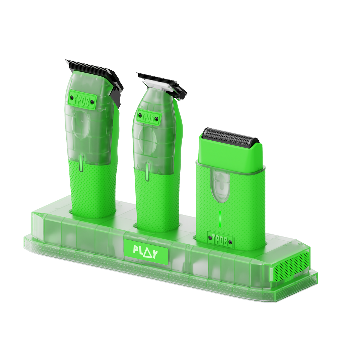 PLAY MINI Transparent GREEN bundle with stand