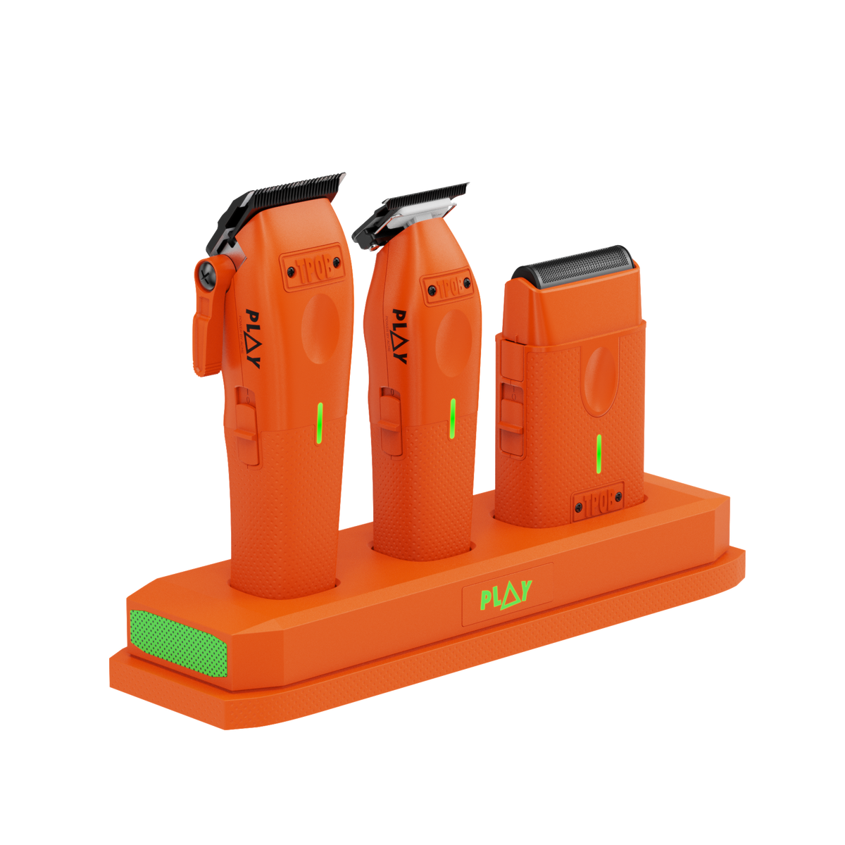 PLAY-3-PACK – Orange Edition (Clipper, Trimmer & Shaver with 3-Way Stand)