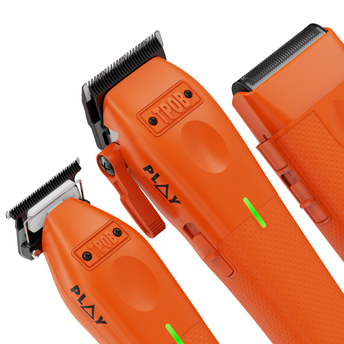 PLAY-3-PACK – Orange Edition (Clipper, Trimmer & Shaver with 3-Way Stand)