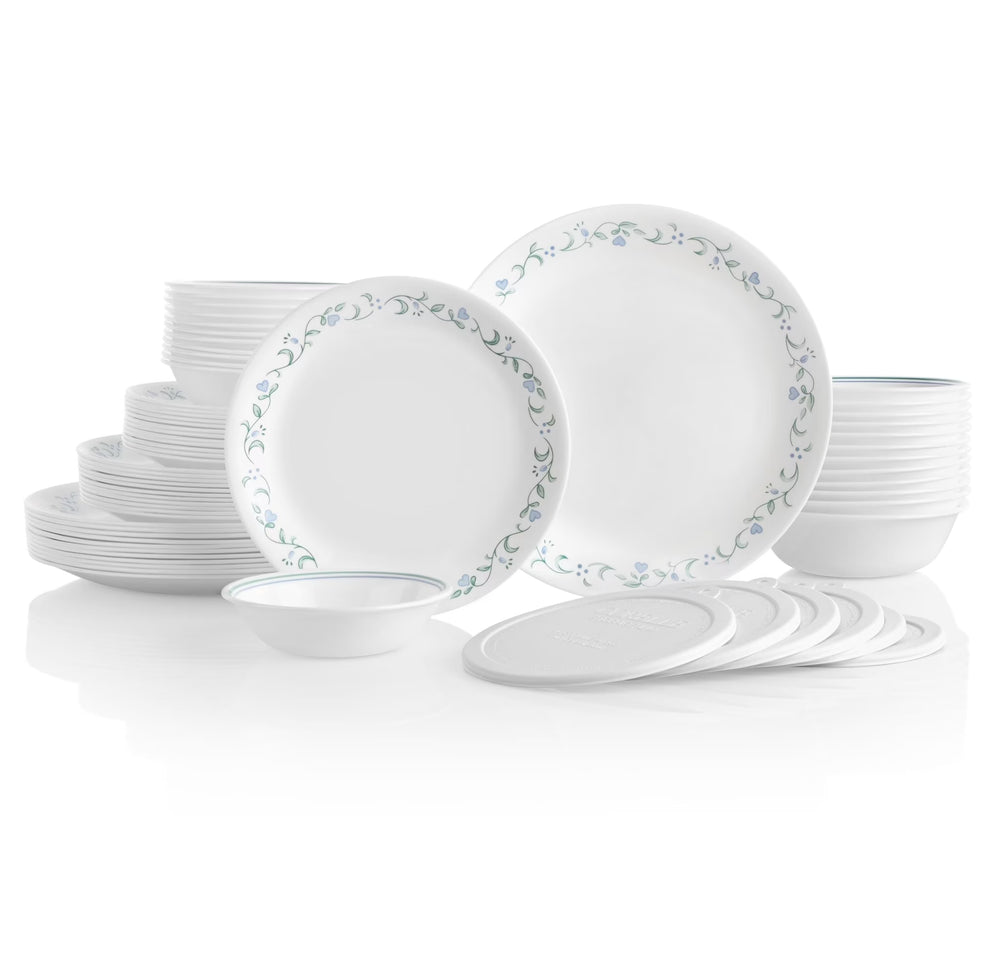 Corelle Country Cottage 66 - Piece Glass Dinnerware Set (Service for 12)