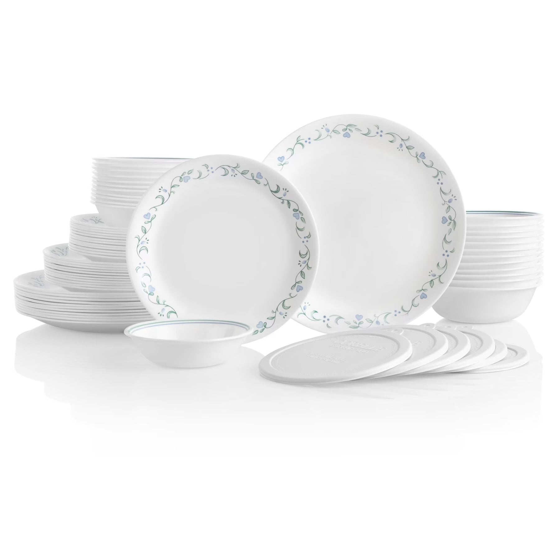 Corelle Country Cottage 66 - Piece Glass Dinnerware Set (Service for 12)