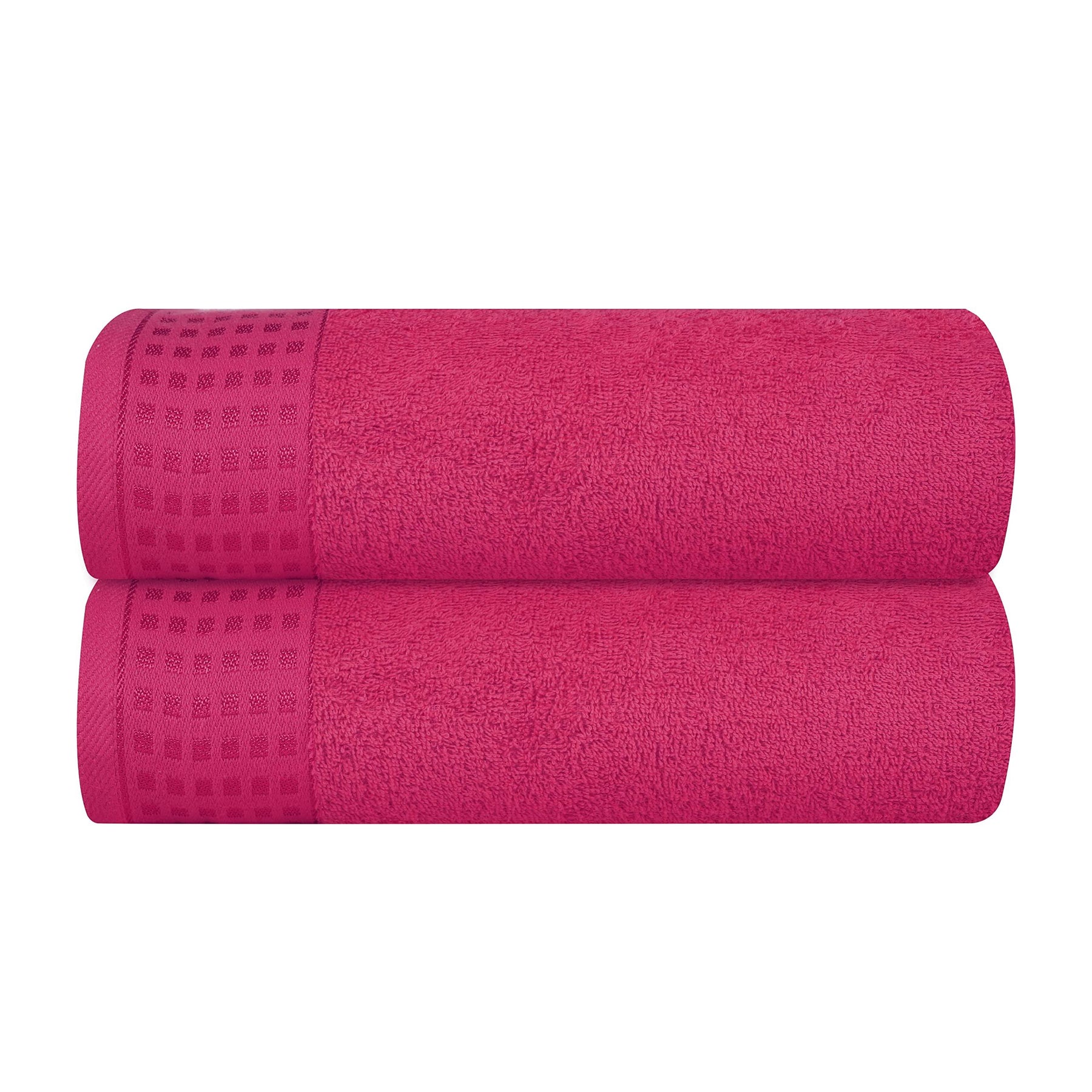 GLAMBURG 100% Cotton 2 Pack Oversized Bath Towel Set 28x55 Inches, Ultra Soft Highly Absorbant Compact Quickdry & Lightweight Large Bath Towels, Ideal