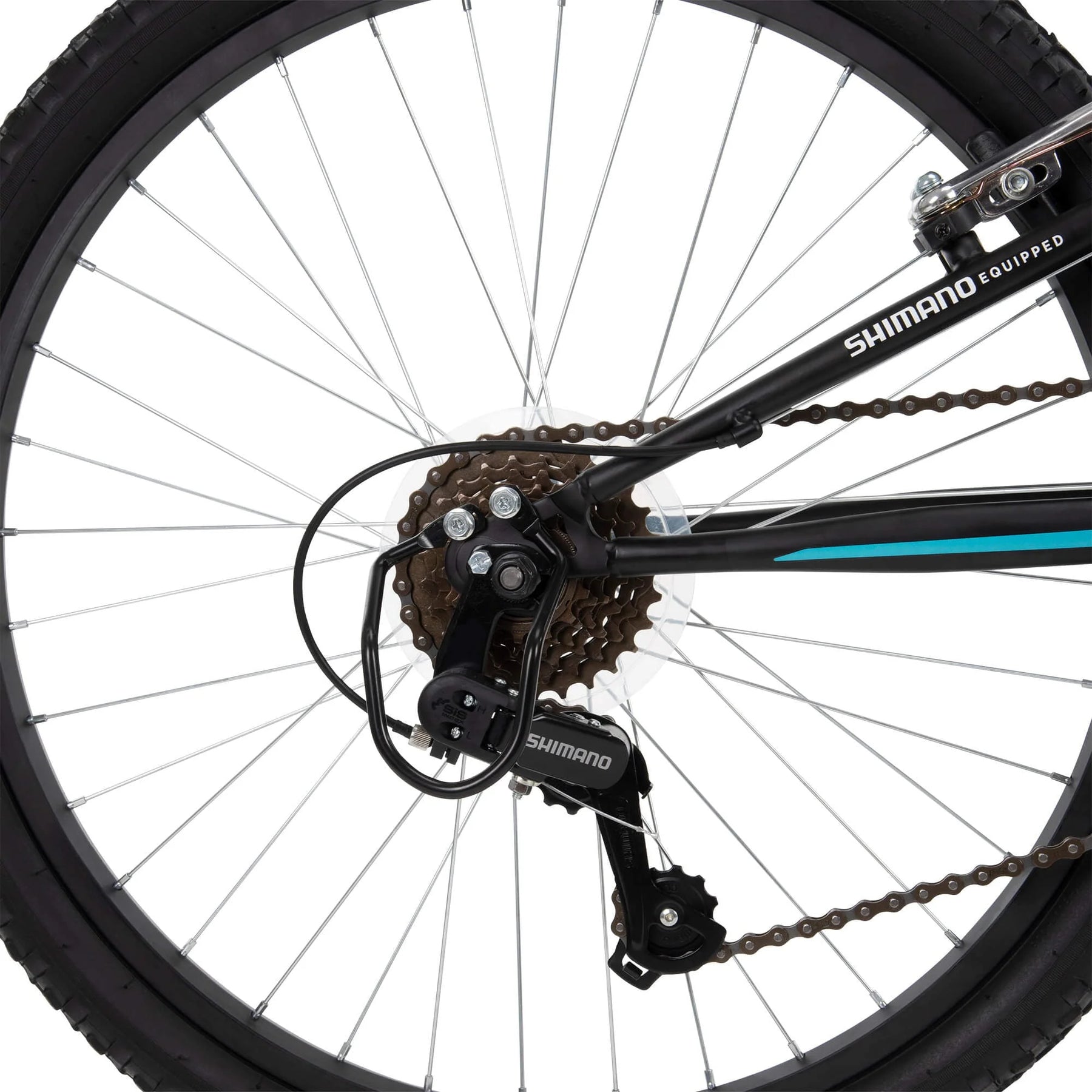 Huffy 24" Trail Runner Girls Full Suspension Mountain Bikes, Teal Blue