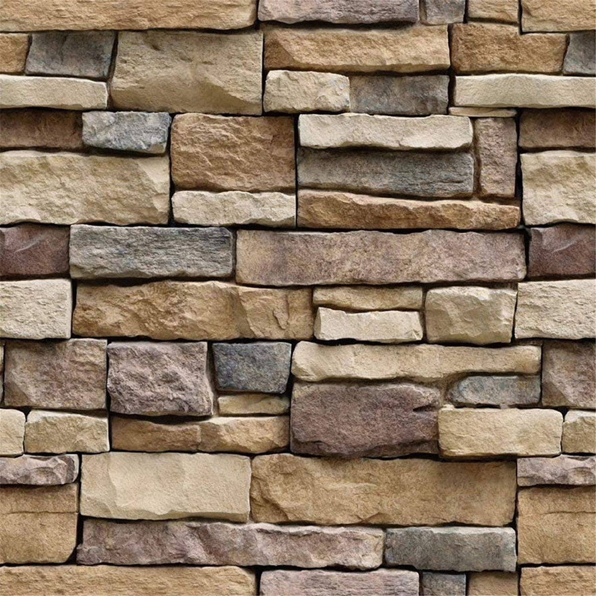 Yancorp 10ft Peel and Stick Wallpaper Stone Brick Wallpaper Waterproof Self-Adhesive Backsplash Easily Removable Wall Covering